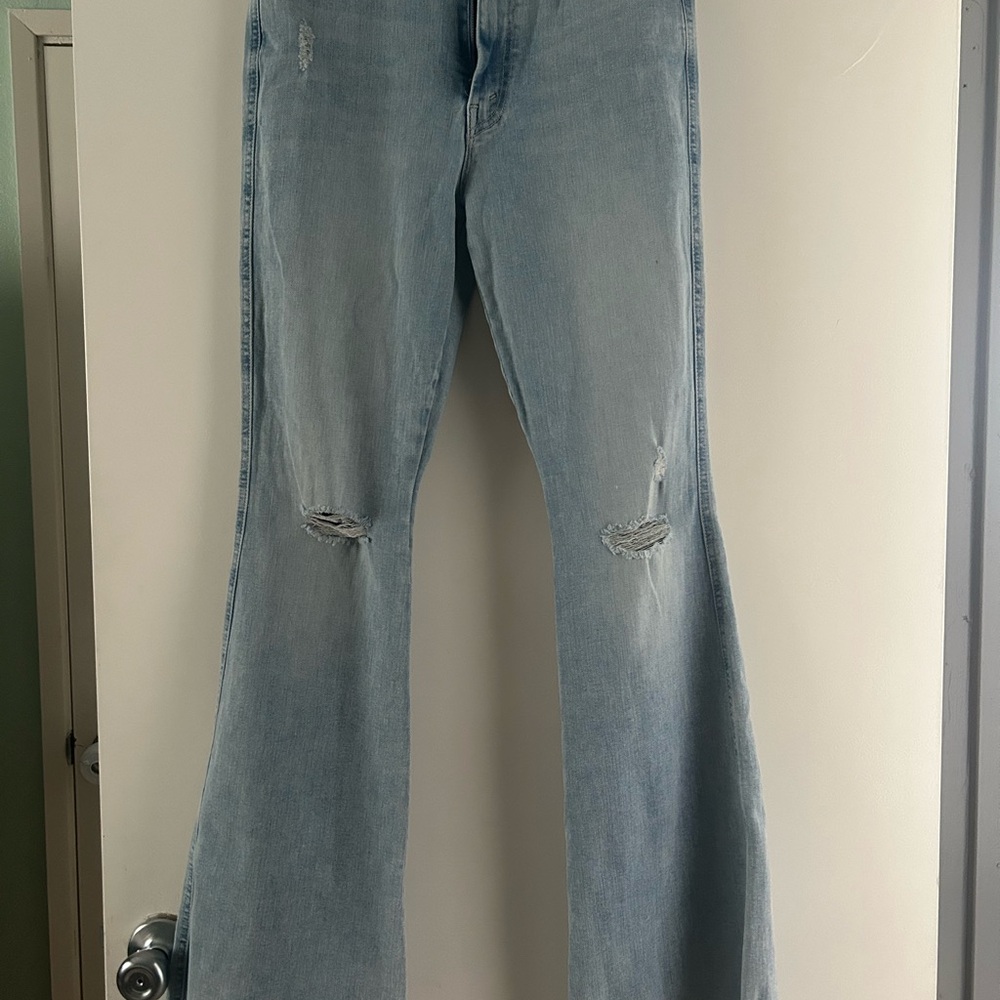 MOTHER Light Blue Flare Jeans